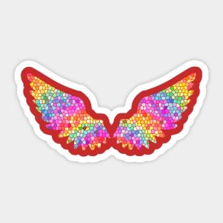 Rainbow Angel Wimgs Sticker